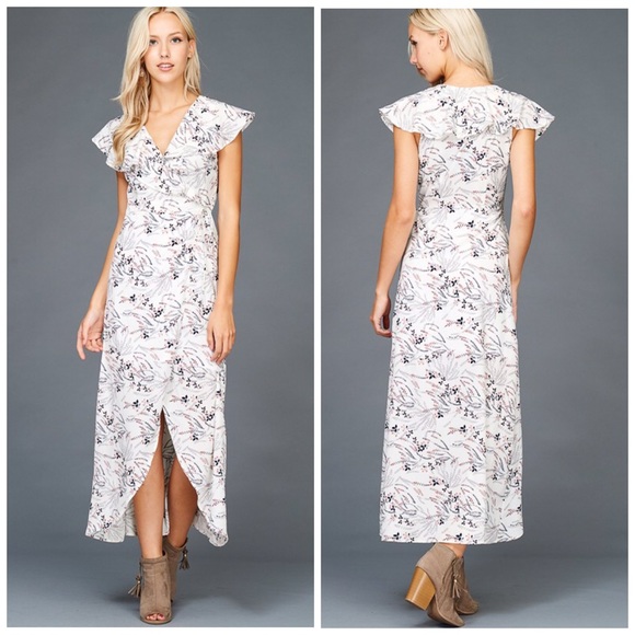 LAST 1! 😊Ivory Stunning Floral Maxi Dress! 💕 - Picture 2 of 4